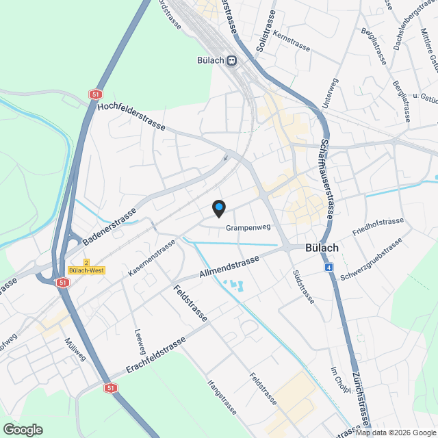 7 moderne Eigentumswohnungen in Bülach - Karte