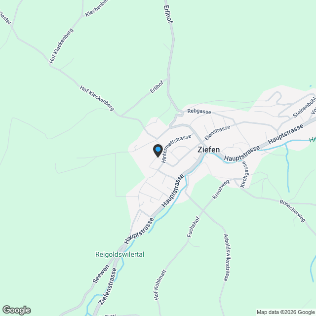 Moderne 4.5-Zimmer-Neubau-Wohnung (A) mit Garten und Tiefgarage in Ziefen - Karte