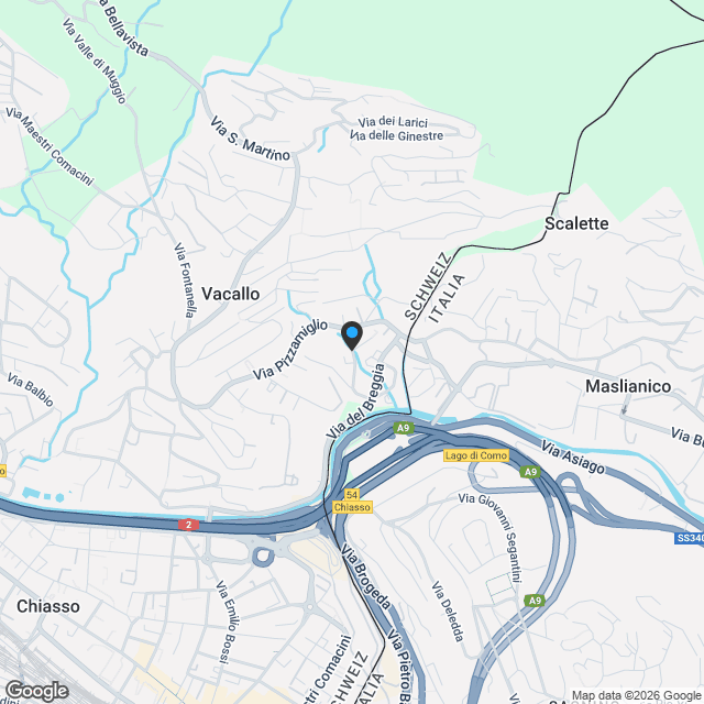 Attico 3.5 locali con tetto terrazza a Vacallo - Karte