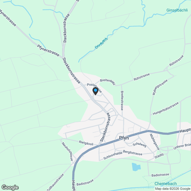 Einfamilienhaus in Pfyn - Karte