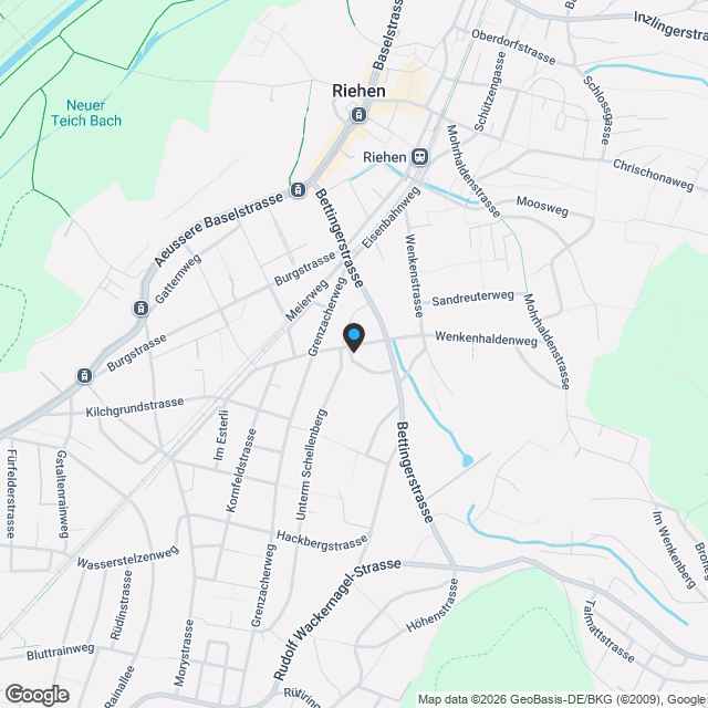 Neubauprojekt "Unterm Wenkenpark", Riehen - Karte