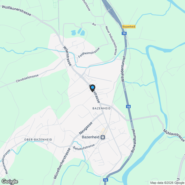 moderne 2.5 Zimmer Neubauwohnung in Bazenheid - Karte