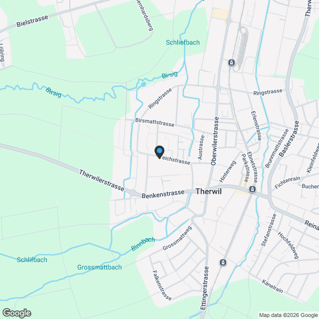 Dachwohnung in Therwil - Karte
