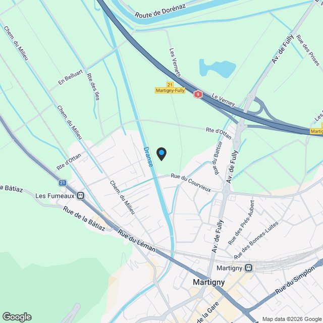 Martigny-Combe - Spacieux 4.5 pièces en rez-de-jardin - Karte