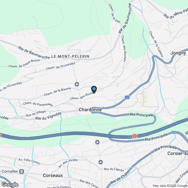Chardonne - Magnifique villa accolée neuve de 6.5 pces avec une vue imprenable sur le Léman - Karte