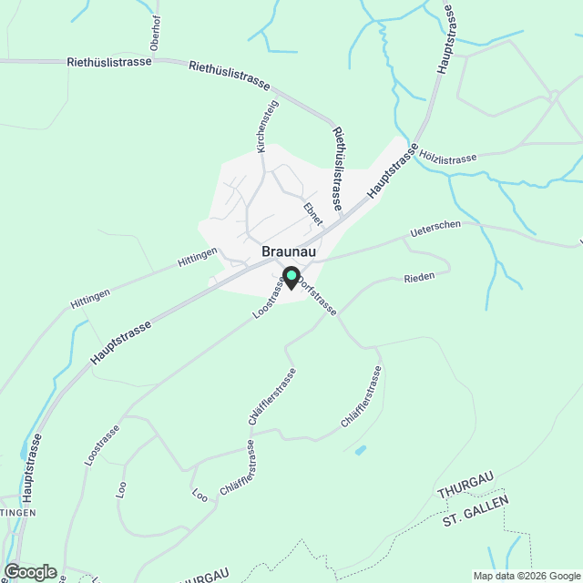 Grosszügige und ruhige 3,5 -Zi. Attika-Maisonette Wohnung in Braunau (TG) - Karte