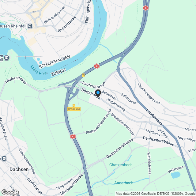 Hochwertige Neubau-Wohnung in Uhwiesen - Karte