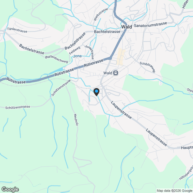 Neubau Haushälfte (Haus Bach) - Ihr neues Zuhause in ruhiger, zentraler Lage in Wald ZH - Karte