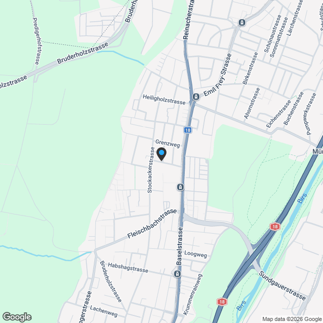 Modernes 6.5-Zimmer-Reihenhaus mit Minergie-Standard in Reinach BL - Karte