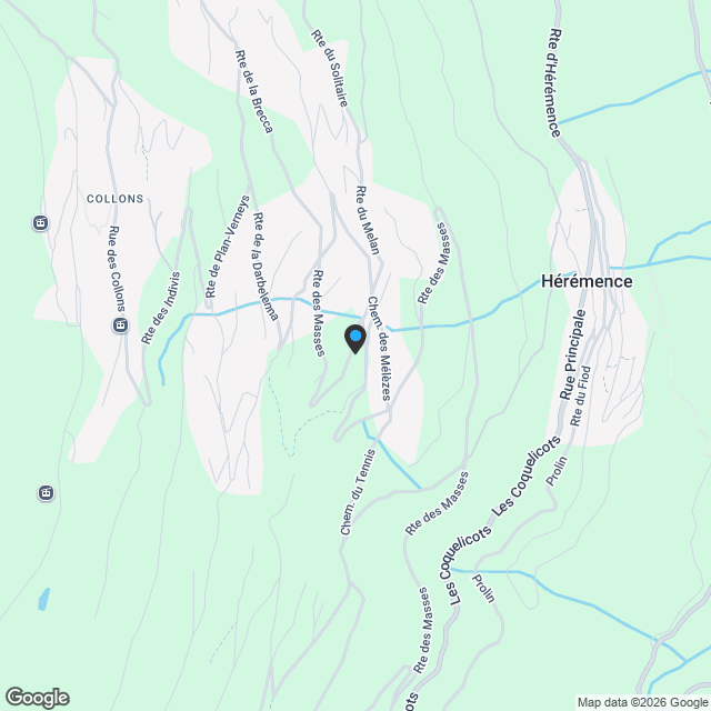 Rare attique sous les toits – Vue directe sur la Dent Blanche et le Cervin - Karte