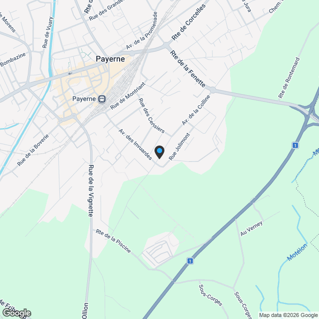 Villa jumelée neuve à Payerne , quartier du golf et de l'hôpital - Karte