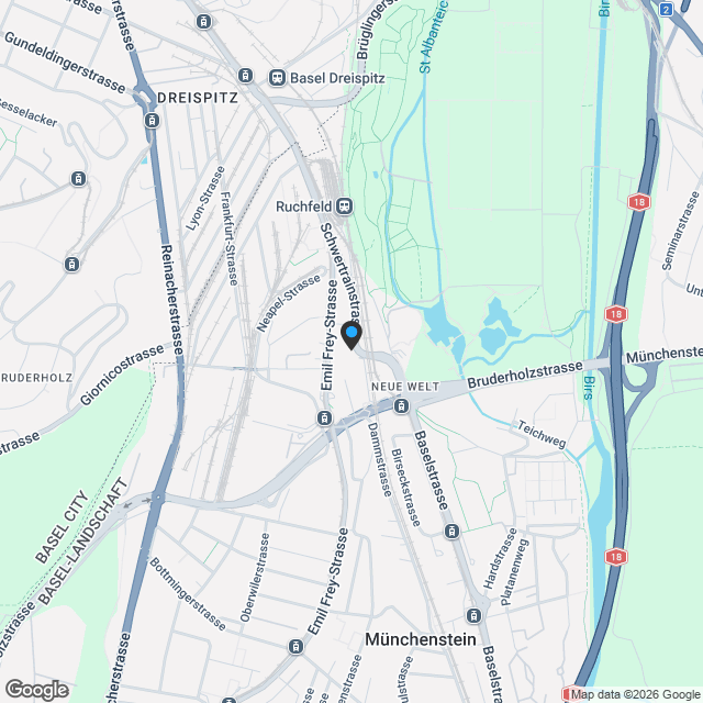 Neubauprojekt Schwertrainstrasse / Baustart ist erfolgt - Karte