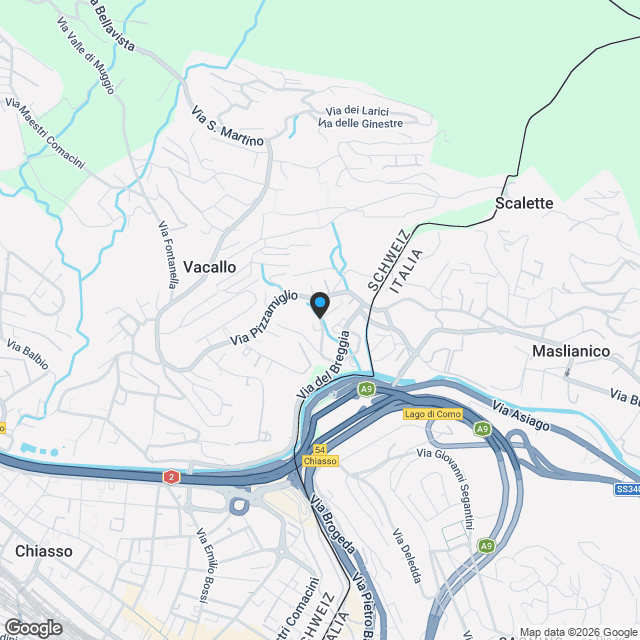 Attico 3.5 locali con tetto terrazza a Vacallo - Karte