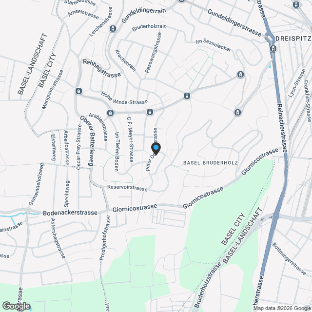 Exklusive und moderne Gartenwohnung auf dem Bruderholz - individuelle Finanzierung - A1 - Karte