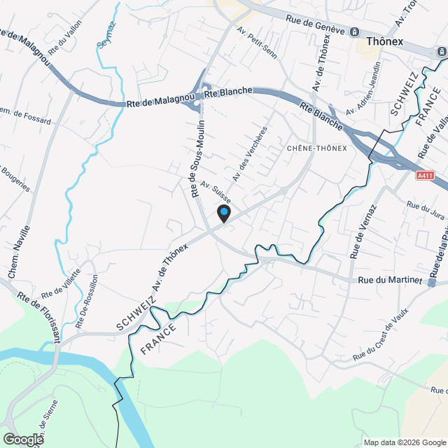 Villa B - Construction neuve HPE à Thônex - Karte