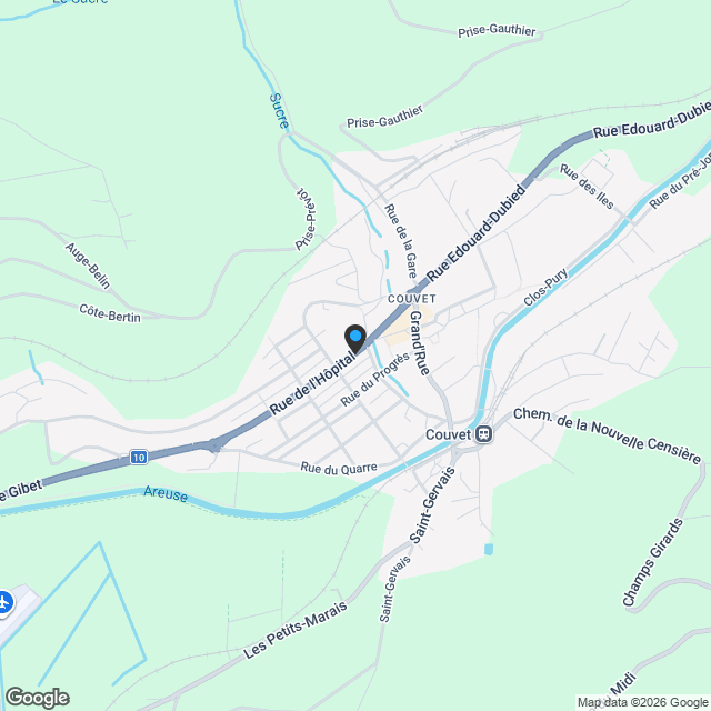 2108 Couvet/NE Nouveau "Le Pontet" / Appartements neuf en PPE 2,5 - 3,5 - 4,5 balcon terrasse - Karte