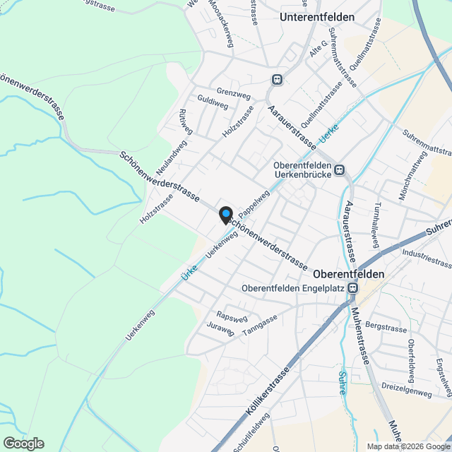 Zentrales Entwicklungsgrundstück in Wohnzone W2 mit 1323 m² - Karte