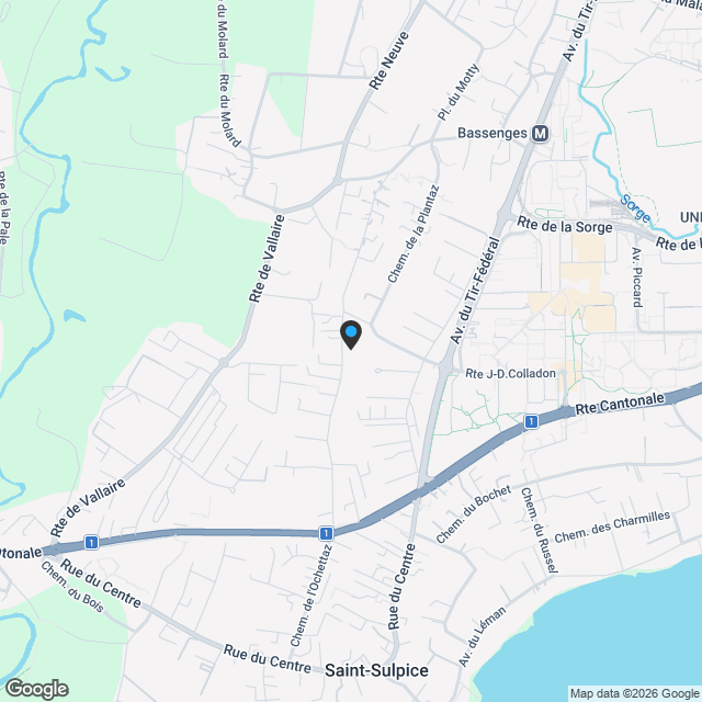 Lumière, jardin et vue lac ? Villa familiale à Écublens - Karte