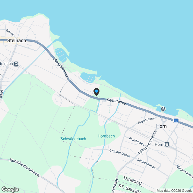 Neubau-Projekt Arrivée in HORN: Traumhafte 4 1/2 Zimmer-Gartenwohnung mit herrlicher Seesicht - Karte