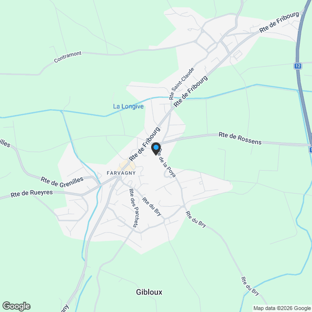 Magnifique appartement attique de 5.5 pièces à Farvagny-le-Grand - Karte