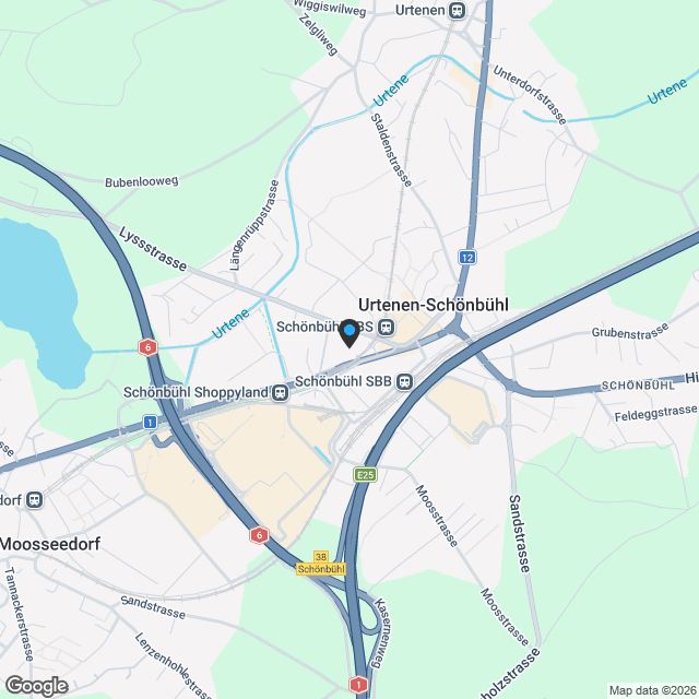 NEUBAU Viermoos - Wohnen an bester Zentrumslage von Urtenen-Schönbühl - Karte