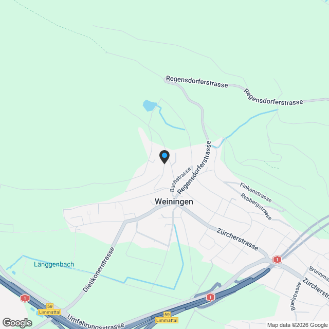 Modernes Wohnen über 2 Etagen ? 3.5-Zimmer-Maisonette ?Zu den Reben?, Weiningen - Karte