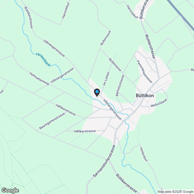 Neubau 2026 - Modernes 5.5-Zimmer Reihenhaus mit familienfreundlicher Lage, Büttikon - Karte