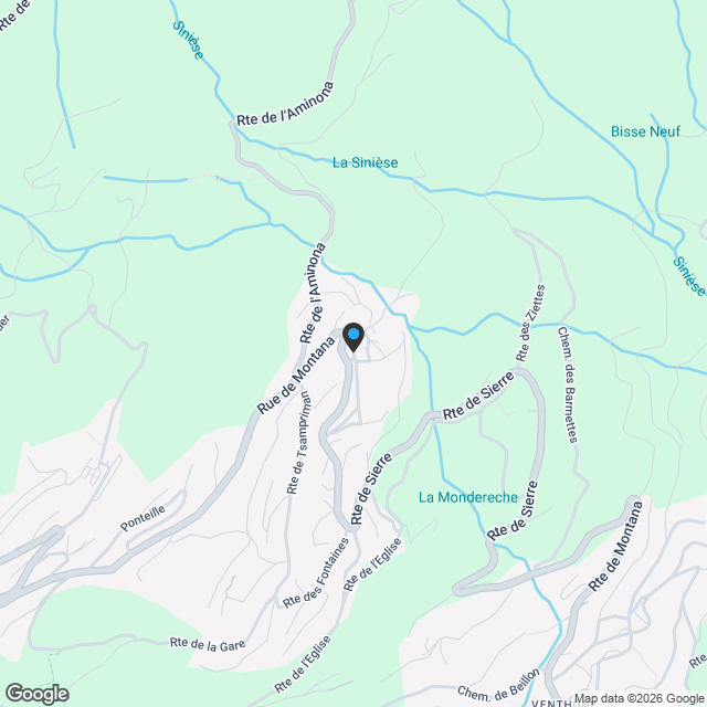 Chalets contemporains à Mollens Promotion Les Martelles - Karte