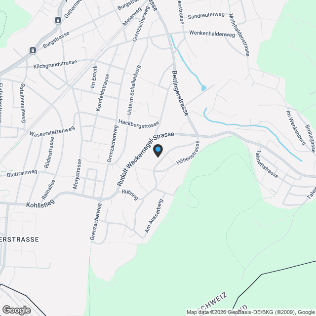1000 qm Baulandgrundstück (mit Abbruchliegenschaft) an bevorzugter Lage - Karte