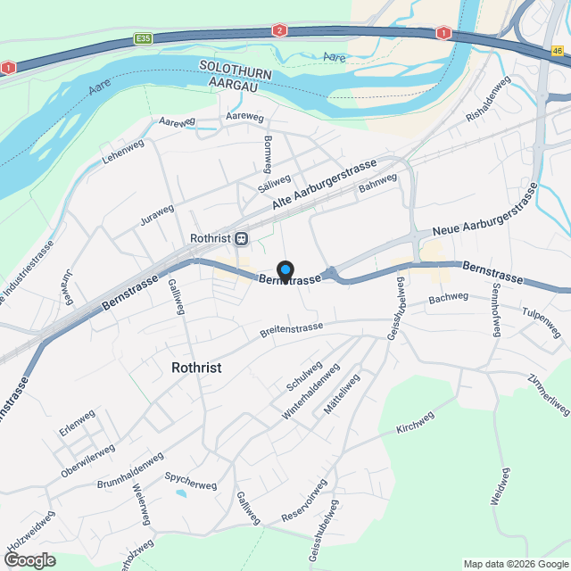 Bauland mit hoher Ausnützung (AZ 0.9) und Bestandesliegenschaft - Karte