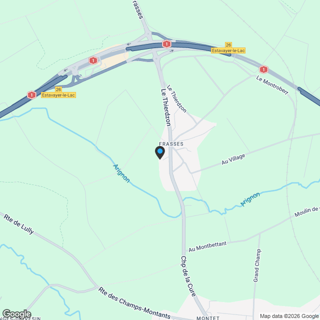 Estavayer / Frasses  Magnifique 5,5 pces dans les combles  Vue dégagée - Karte