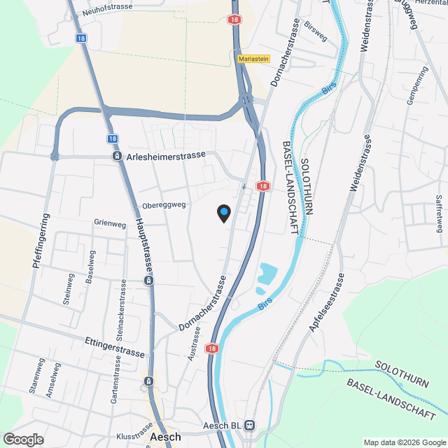 Modernes 5.5-Zimmer-Doppeleinfamilienhaus in ruhiger Lage von Aesch - Karte