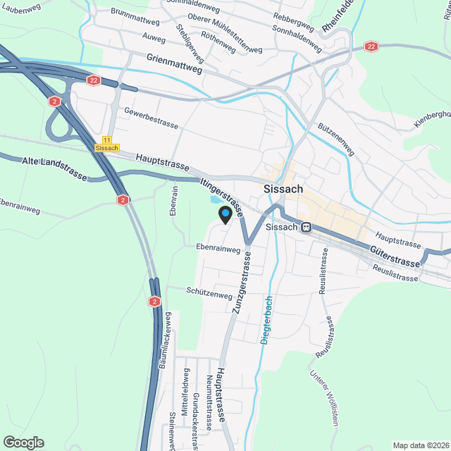 Grosses Neubau DEFH (Haus B+C), 6.5 Zi., Garten, 3 Nasszellen, sep. WC, Carport & Aussenparkplatz - Karte