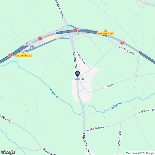 Estavayer / Frasses  Appartement 2,5 pièces Rez avec jardin de 83 m2 - Karte