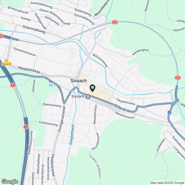 Moderne 4.5-Zimmer-Neubau-Wohnung in Sissach - Karte