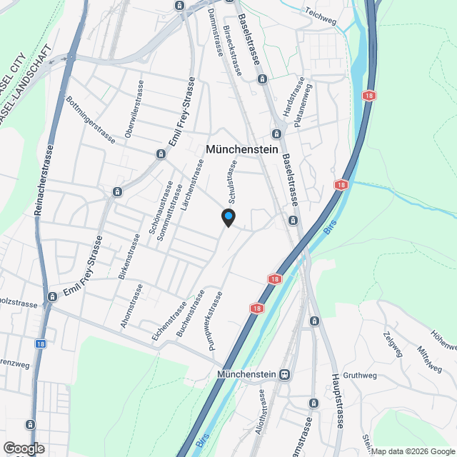 Schöner wohnen in Münchenstein.  Nachhaltig und energieeffizient - Karte