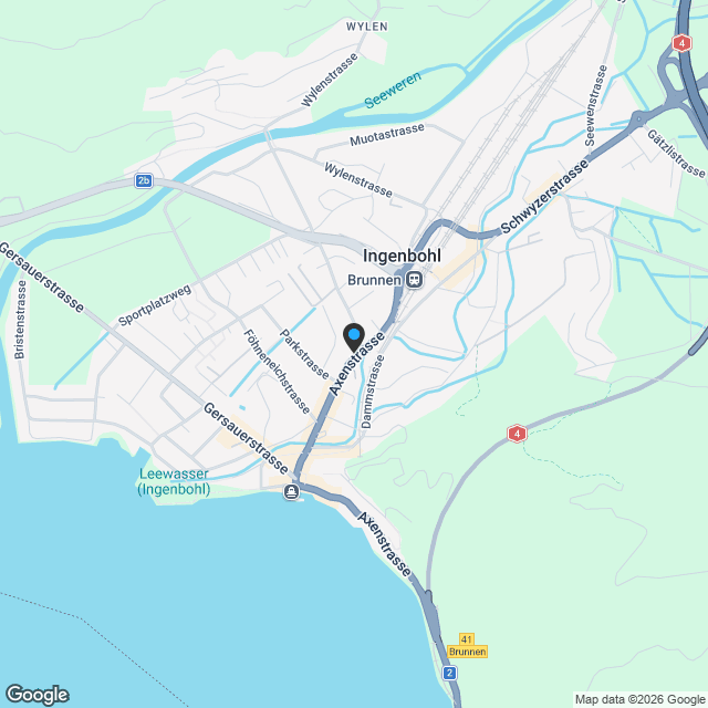 moderne 3 ½ Zimmer Dachwohnung an bester Lage in Brunnen SZ - Karte