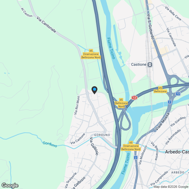 Stabile trifamiliare a reddito, Gorduno - Karte