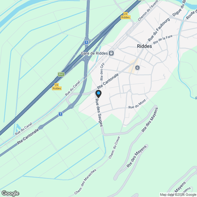 Riddes (1908) - Villas contemporaines neuves 3.5 pièces (env. 70 m²) avec jardin 308 m² - dès CHF 615'000.- - Karte