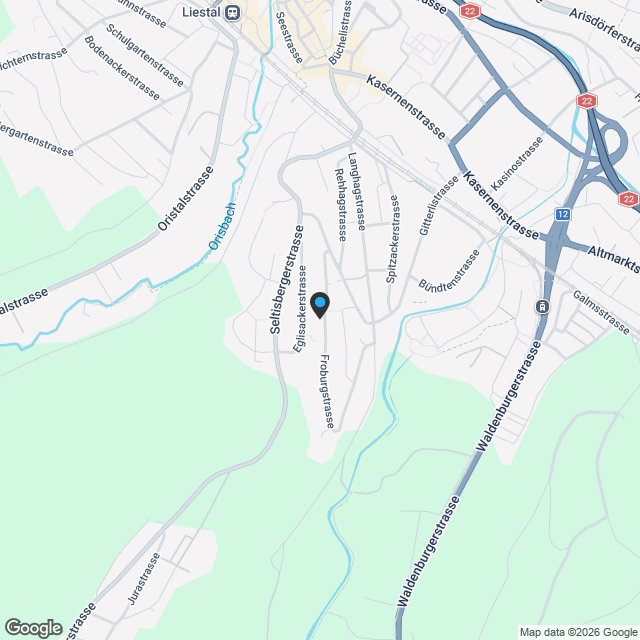 Moderne 3.5-Zimmer-Neubau-Wohnung mit Garage in Liestal - Karte