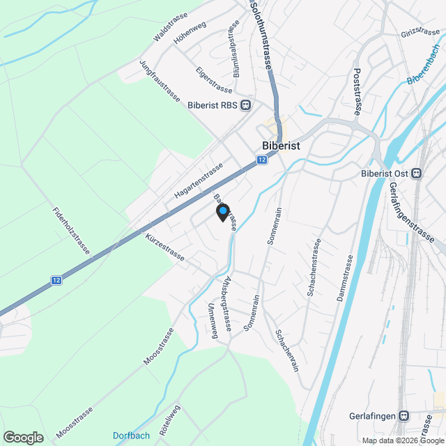 2.5-Zimmer-Wohnung in Biberist - ruhig & sonnig - Karte