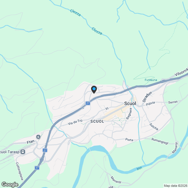 Moderne 2.5-Zimmer-Dachwohnung mit Bergblick in Scuol - Karte