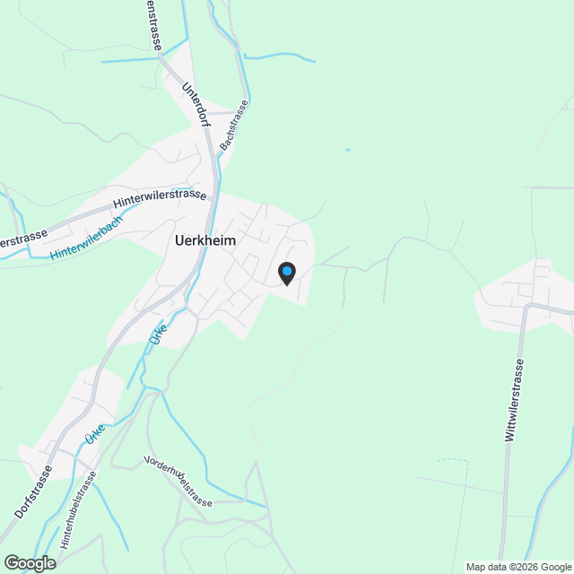 Neue Einfamilienhäuser am Sonnenhügel in Uerkheim - Karte
