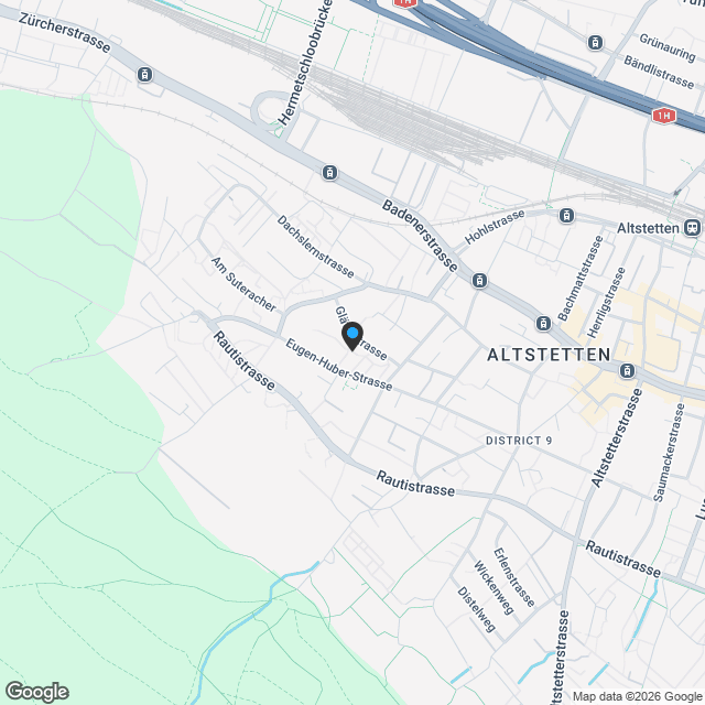 Neubau 2.5-Zimmer-Wohnung mit Loggia in Zürich Altstetten - Karte