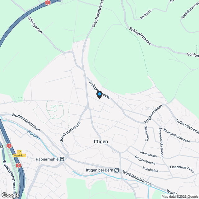 Exklusives Wohnen mit Weitblick in Ittigen - Karte