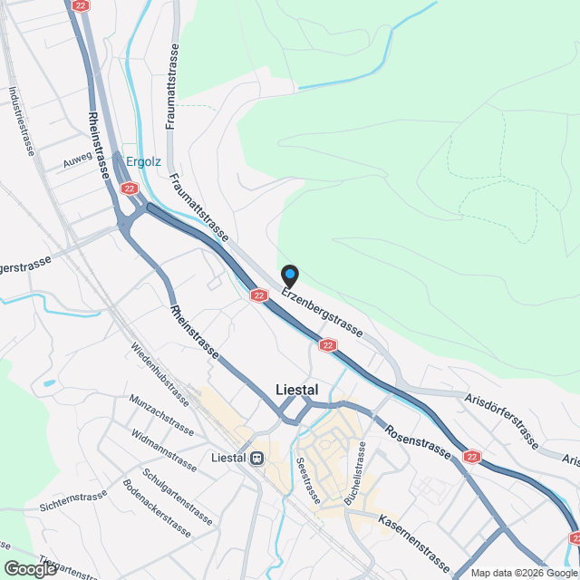 Moderne 3.5-Zimmer-Wohnung in ruhiger Lage von Liestal - Karte