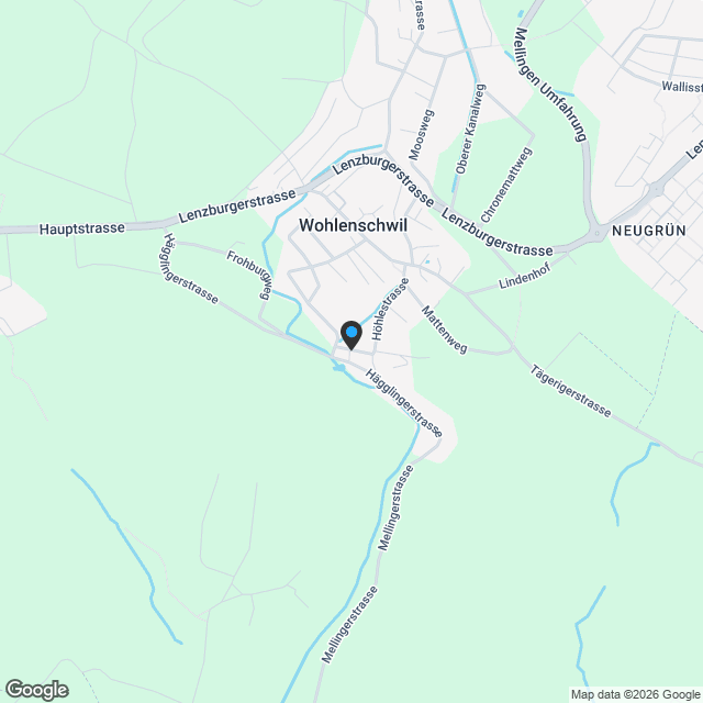 Exklusives Neubau-Reihen-/ Doppeleinfamilienhaus in Wohlenschwil AG - Karte