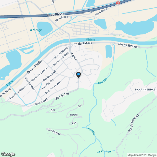 Les Jardins des Alizés à Aproz  4.5 pièces - Karte