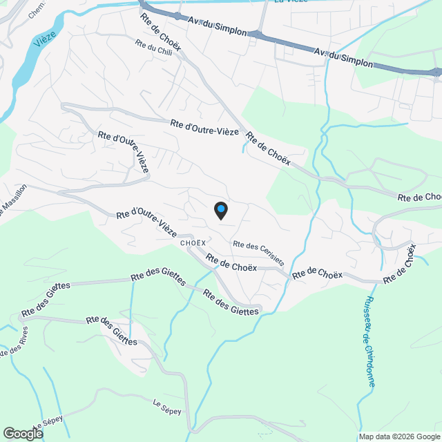 Villa individuelle "En Rarin" 4.5 pièces à Monthey (Choëx) - Karte