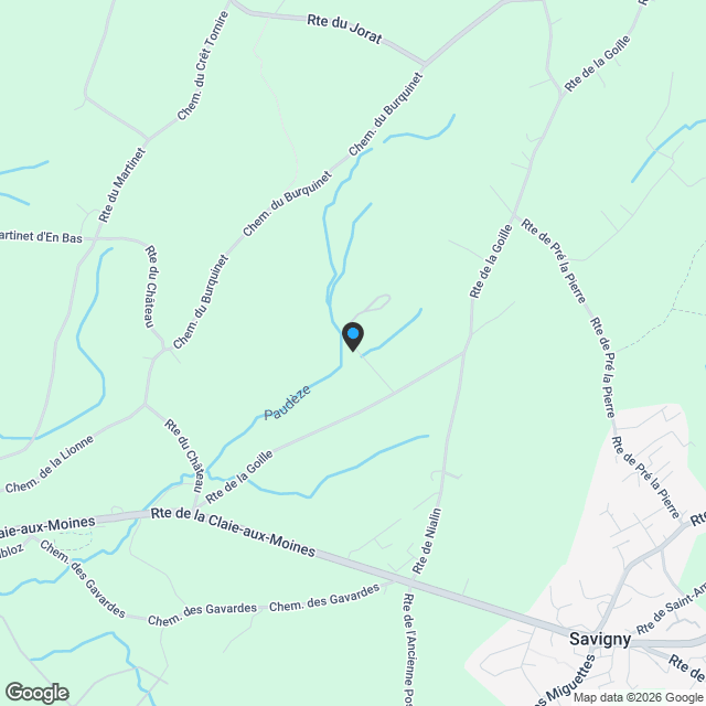 Travaux en cours, 2 villas à Savigny - Karte